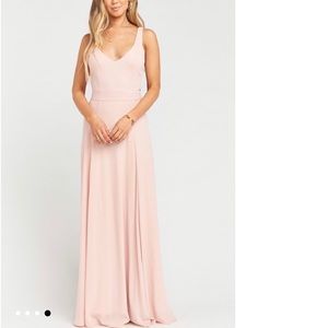 Showmeyourmumu jen dress in dusty blush crisp